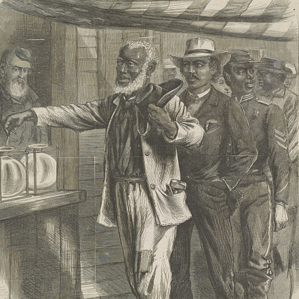 African American men granted the right to vote