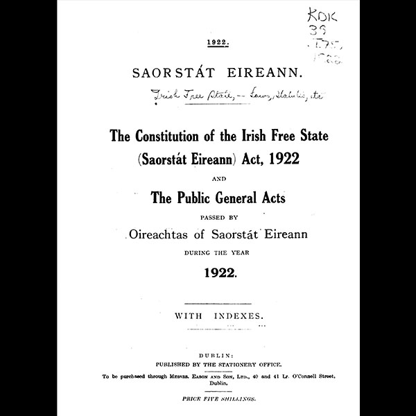The Irish Free State is established.