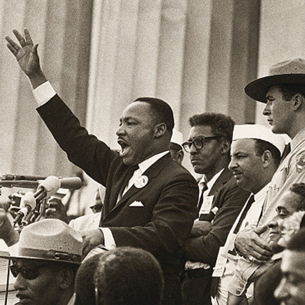 Rev. Martin Luther King makes his “I Have a Dream” speech at the Lincoln Memorial.