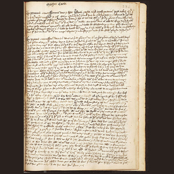 Magna Carta signed by King John.