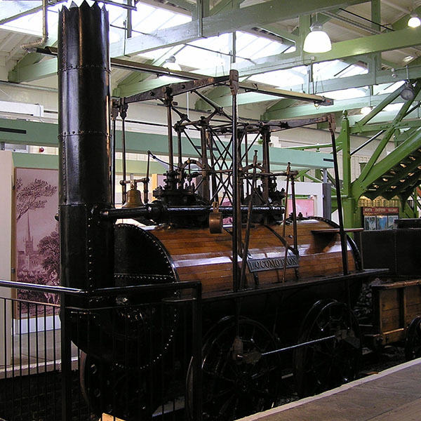 The first passenger steam locomotive is built in England